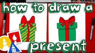 How To Draw A Christmas Present [upl. by Suissac]