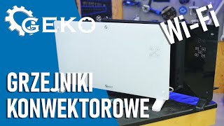 Grzejniki konwektorowe Szklane LCD pilot moduł WiFi od GEKO warsztat poland tips home [upl. by Joyan]