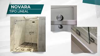 Canceles de Baño de Vidrio Templado modelos elegantes con herrajes de Acero Inoxidable [upl. by Yzmar]