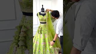 Lehenga Making Process  Green color Sequence Embroidery work Designer Lehenga for Wedding lehenga [upl. by Etteluap]