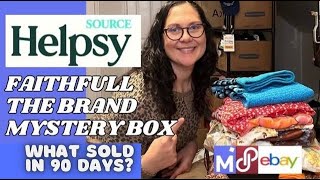 WHAT SOLD in 90 Days Helpsy Source Faithfull The Brand Mystery Box  Reselling on eBay amp Poshmark [upl. by Ennayt]