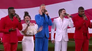 Pentatonix performs the Star Spangled Banner at the 2023 CFB National Championship 🇺🇸 [upl. by Arri]