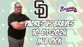 San Diego Padres vs Atlanta Braves 10124 MLB Wildcard Game 1 Pick amp Prediction  MLB Betting Tips [upl. by Nothgiel343]