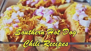 Southern Hot Dog Chili Recipes [upl. by Assiralc]