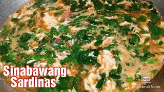 Sinabawang Sardinas with Malunggay and Egg  Ginisang Sardinas Recipe  Putaheng Pinoy [upl. by Idnerb]