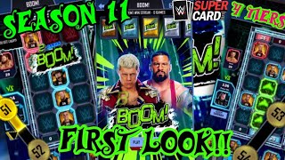 WWE SuperCard SEASON 11 FIRST LOOK NEW BOOM MODE HOW TO SKIP THE 1ST TIER [upl. by Prent]