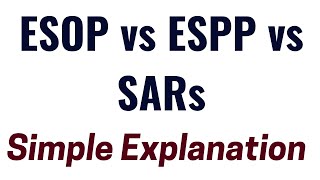 ESOP vs ESPP vs SAR Understand the Difference Concepts explained [upl. by Birmingham63]