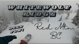 Snowboarding Pow l Whitewolf Ridge Hike l RED Mountain Ski Resort [upl. by Anirazc]