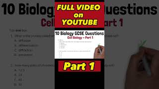 Paper 1 BIOLOGY GCSE Common Questions and ANSWERS gcse gcsebiology biologypaper1 gcse2023 [upl. by Eugeniusz]