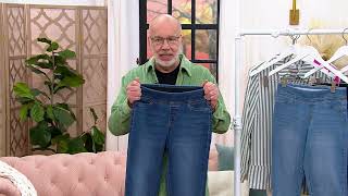 Denim amp Co Easy Stretch PullOn Jeggings on QVC [upl. by Herwin]