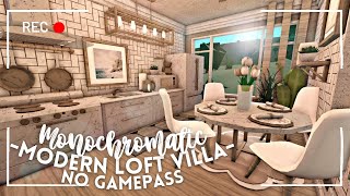 roblox bloxburg  no gamepass monochromatic modern loft villa ꒰ build amp tour ꒱  itapixca builds [upl. by Hartzell]