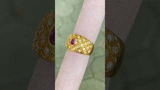 2ctw Oval Cut Ruby Wide Ring [upl. by Klump]