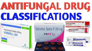 Antifungal drug classificathions pharmacy doctor pharmacology antibiotics nursing [upl. by Niad]