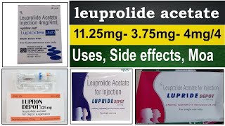 leuprolide acetate injection 4mg4ml 375mg 1125mg  Uses Side Effects Dose Mechanism [upl. by Isabelle]