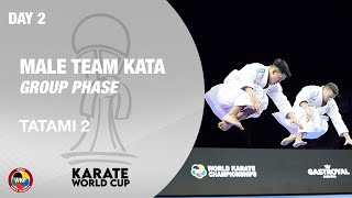 KARATE WORLD CUP Day 2  Male Team Kata  Group Phase  Tatami 2  WORLD KARATE FEDERATION [upl. by Esoranna]