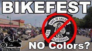 Lake Ozark BIKEFEST RALLY NO Colors after 1 MOTORCYCLE CLUB Shooting on Strip [upl. by Dayiz915]