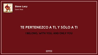 Steve Lacy  Dark Red Lyrics  Sub Español [upl. by Ramsa908]