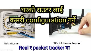 घर को router लाई कसरी configuration गर्ने [upl. by Aynotan739]