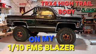 FCX10 FMS K5 BLAZER WITH K10 HIGH TRAIL BODY WILL IT FIT [upl. by Norvall934]