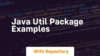 java util package examples [upl. by Kyred]