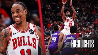 HIGHLIGHTS Chicago Bulls beat the Hornets 111100 behind DeMar DeRozans 29 points [upl. by Anaeed]