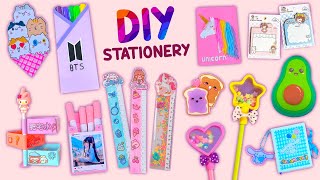 12 DIY CUTE STATIONERY IDEAS  BACK TO SCHOOL HACKS [upl. by Eatnohs]