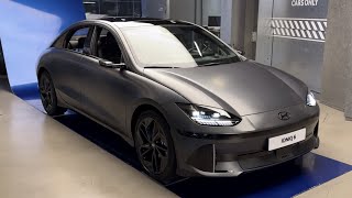 4K ASMR 2025 HYUNDAI IONIQ 6 Black Edition quotNocturne Gray Mattequot Walkaround Review [upl. by Eintruok]