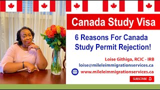 Top 6 Reasons for Canada Study Permit Refusal In 2024  Mistakes To Avoid [upl. by Bascio]