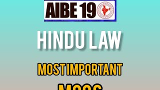 AIBE exam 2024  HINDU LAW amp MUSLIM LAW  MOST IMP MCQ PART 2 [upl. by Maltz]