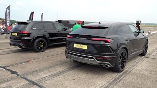 Jeep Grand Cherokee Trackhawk SRT vs Lamborghini Urus [upl. by Arraes]