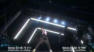 David Lindgren  Skyline Melodifestivalen 2013 Final [upl. by Adlei]