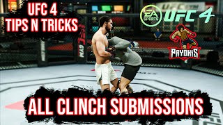 EA SPORTS UFC4 ALL CLINCH SUBMISSIONS TUTORIAL INTERMEDIATE [upl. by Crandale]