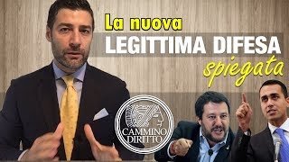 La nuova legittima difesa cosa cambia con il passato [upl. by Lehcin]