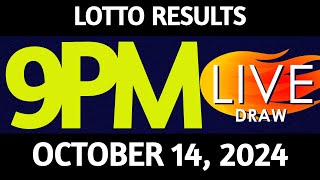 Lotto Result Today 900 pm draw October 14 2024 Monday PCSO LIVE [upl. by Tessa771]