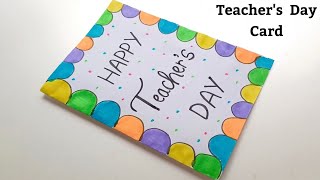 ❌ No Glue No Scissors ❌ Happy Teachers Day Card Making  white paper teachers day card  diy card [upl. by Gunn]