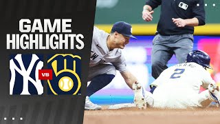 Yankees vs Brewers Game Highlights 42624  MLB Highlights [upl. by Chemush]