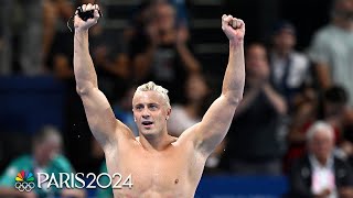 Martinenghi beats Fink Peaty in insane finish to 100m breaststroke  Paris Olympics  NBC Sports [upl. by Anaud]