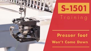 Smartstitch Embroidery Machine S1501 Troubleshooting Pressor Foot Wont Come Down [upl. by Leibman84]