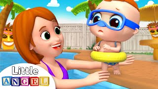 Swimming Song  Nursery Rhymes by Little Angel [upl. by Haisa]