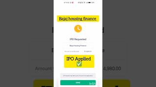 Bajaj housing finance IPO kaise apply kre  applying Bajaj housing finance ipo Live ipo groww [upl. by Willa]