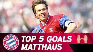 Top 5 Goals  FC Bayern Legend Lothar Matthäus [upl. by Essilrahc]