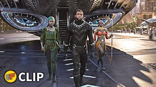 TChalla Arrives In Wakanda Scene  Black Panther 2018 IMAX Movie Clip HD 4K [upl. by Rusel]