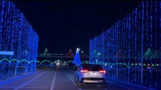 Charlotte Motor Speedway Christmas Lights 2023 Family of 3 [upl. by Caiaphas]