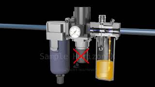 FRL working  Filer Regulator amp Lubricator [upl. by Sylvia]