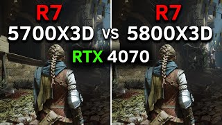 Ryzen 7 5700X3D vs Ryzen 7 5800X3D  RTX 4070  Test In 12 Games  2024 [upl. by Noreik]