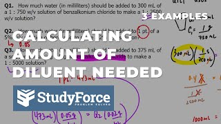 Find the Amount of Diluent Needed when Preparing a Solution of Lower Strength [upl. by Dlanger]