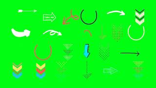 🔴 ARROW OVERLAY ➽ PACK 1 ➽ Animation Effects GREEN SCREEN ➽ [upl. by Atirma20]