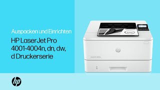 Auspacken und Einrichten von HP LaserJet Pro 40014004ndndwd Druckern  HP Support [upl. by Neimad]