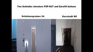 Schindler POPOUT and Schindler Eurolift elevators  Schaffhausen Switzerland [upl. by Gnohc380]