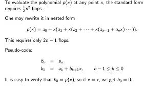 Ch05n3 Roots of Polynomials Horner’s Algorithm [upl. by Wonacott637]